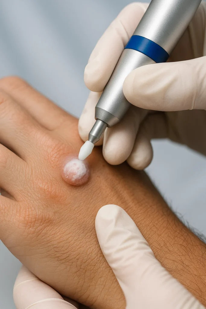 example of wart removal The Potteries using cryopen