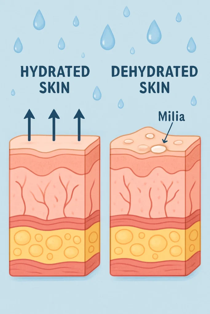 The importance of hydration and milia production The Potteries