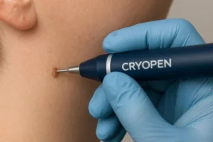 Person receiving skin tag removal The Potteries