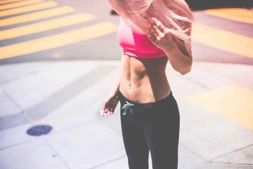 Woman with toned stomach after LA-EMS Body Sculpting Treatment The Potteries